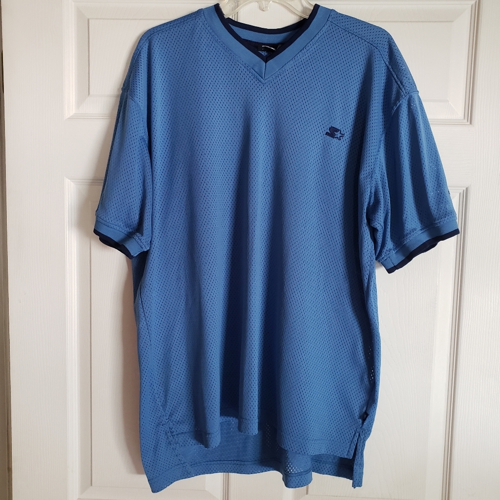 Starter Blue Men Tee Size L
